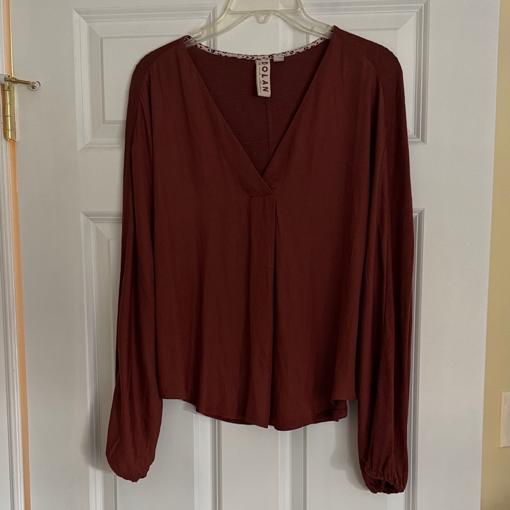 DOLAN Women's Rich Burgundy Blouse